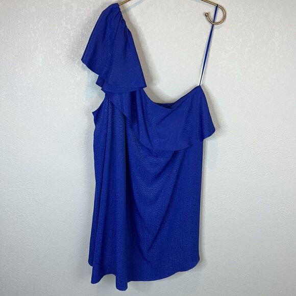 NWT Anthropologie Ruffled One-Shoulder Mini Dress Size 20W - Picture 2 of 12